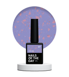 NAILSOFTHEDAY Potal base 07 - base violeta con decoracion de cobre, 10 ml