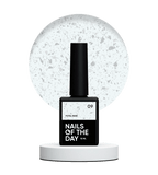 NAILSOFTHEDAY Potal base 09 - base de plata lechosa con decoracion plateada, 10 ml