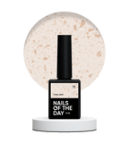 NAILSOFTHEDAY Potal base 11 - base lechosa con decoracion dorada, 10 ml
