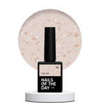 NAILSOFTHEDAY Potal base 12 - base beige con decoracion dorada, 10 ml