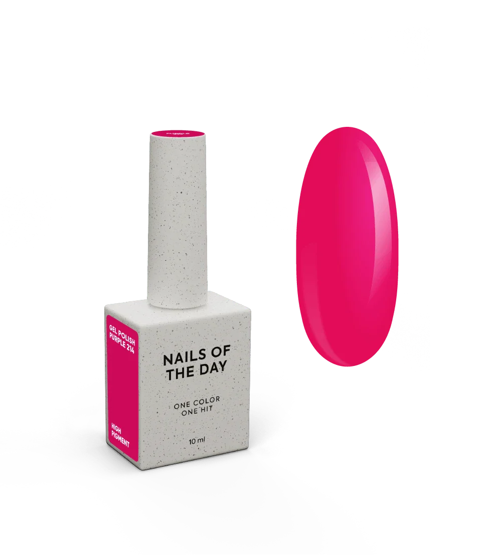 NAILSOFTHEDAY Let's Special Purple: un esmalte semipermanente especial de color rosa brillante que se superpone en una capa, 10 ml