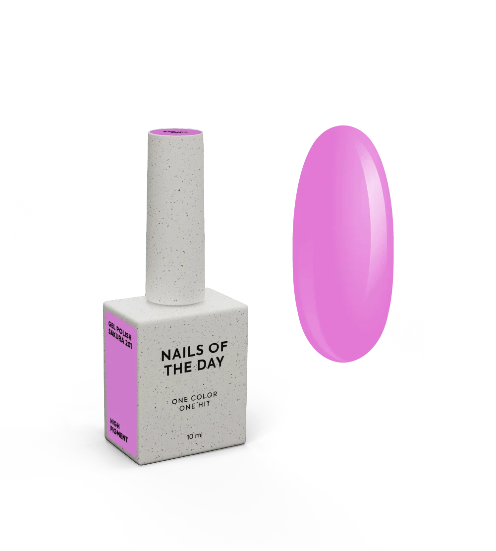NAILSOFTHEDAY Let's Special Sakura - Esmalte semipermanente  de uñas especial morado pastel/morado pálido que cubre en una sola capa, 10 ml