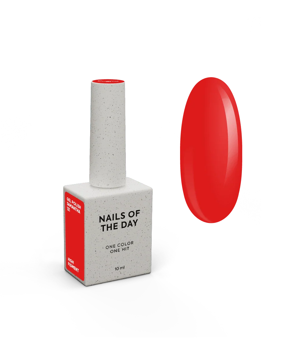 NAILSOFTHEDAY Let's Special Samantha — esmalte semipermanente de uñas  rojo que cubre una capa, 10 ml