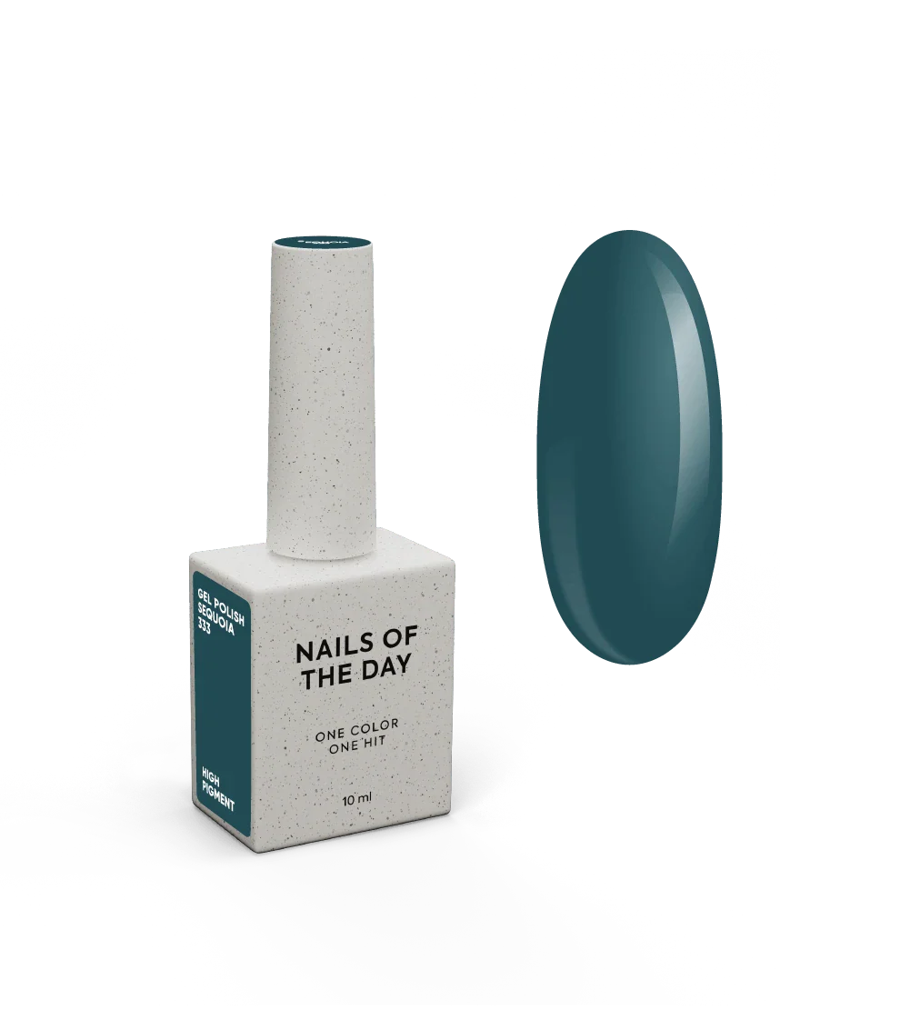 NAILSOFTHEDAY Let's Special Sequoia — esmalte semipermanente  de uñas  color oliva oscuro que cubre una capa, 10 ml