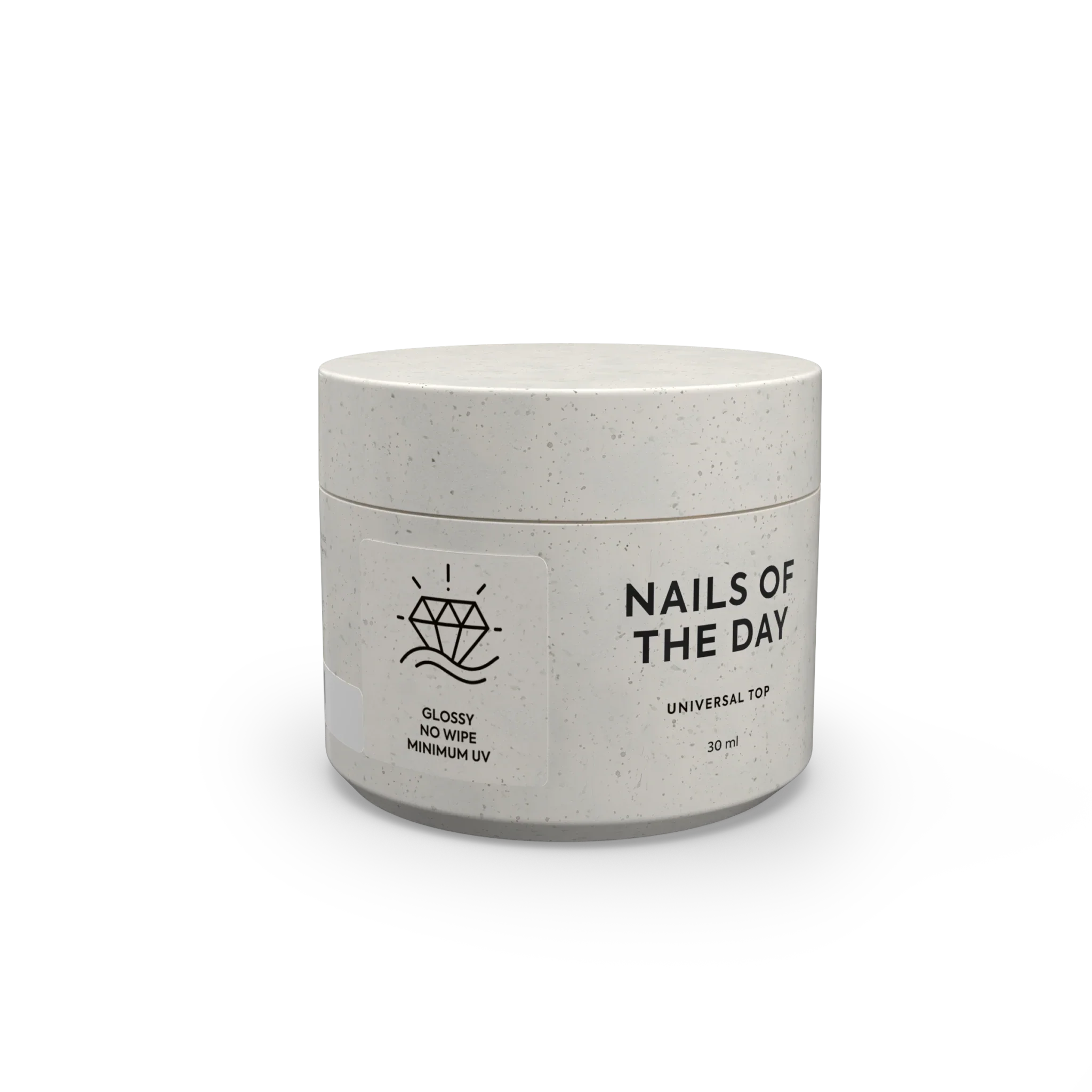 NAILSOFTHEDAY Universal Top — top coat brillante sin capa pegajosa con filtros UV mínimos, 10 ml