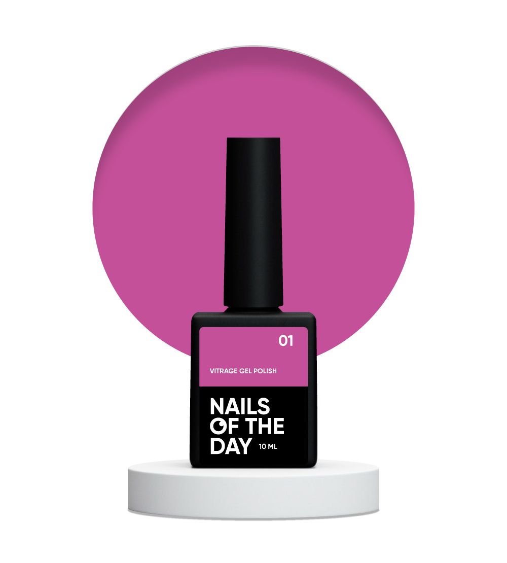 NAILSOFTHEDAY Vitrage gel polish 01 — esmalte de uñas en gel rosa teñido, 10 ml