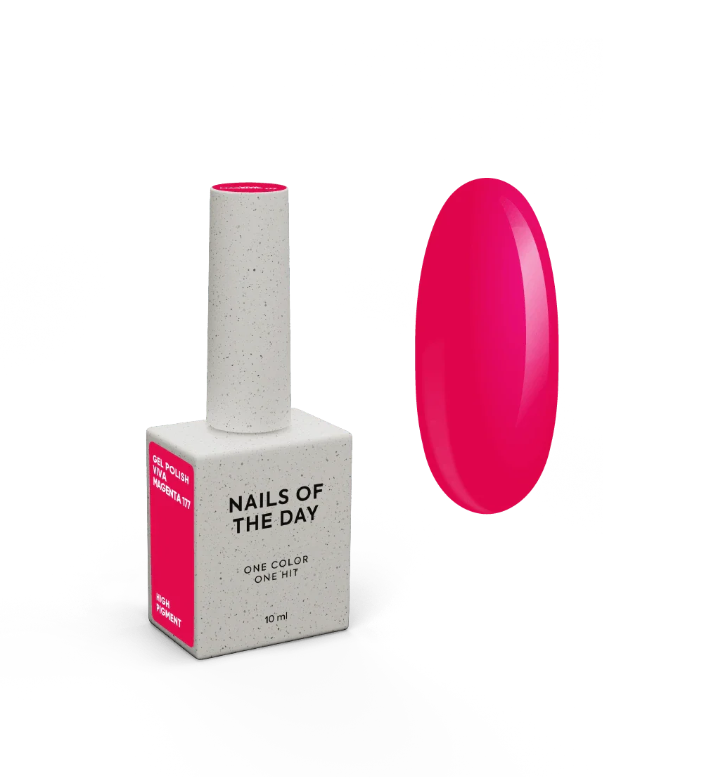 NAILSOFTHEDAY Let's Special Viva Magenta — Esmalte semipermanente  de uñas de color arándano que cubre en una capa, 10 ml