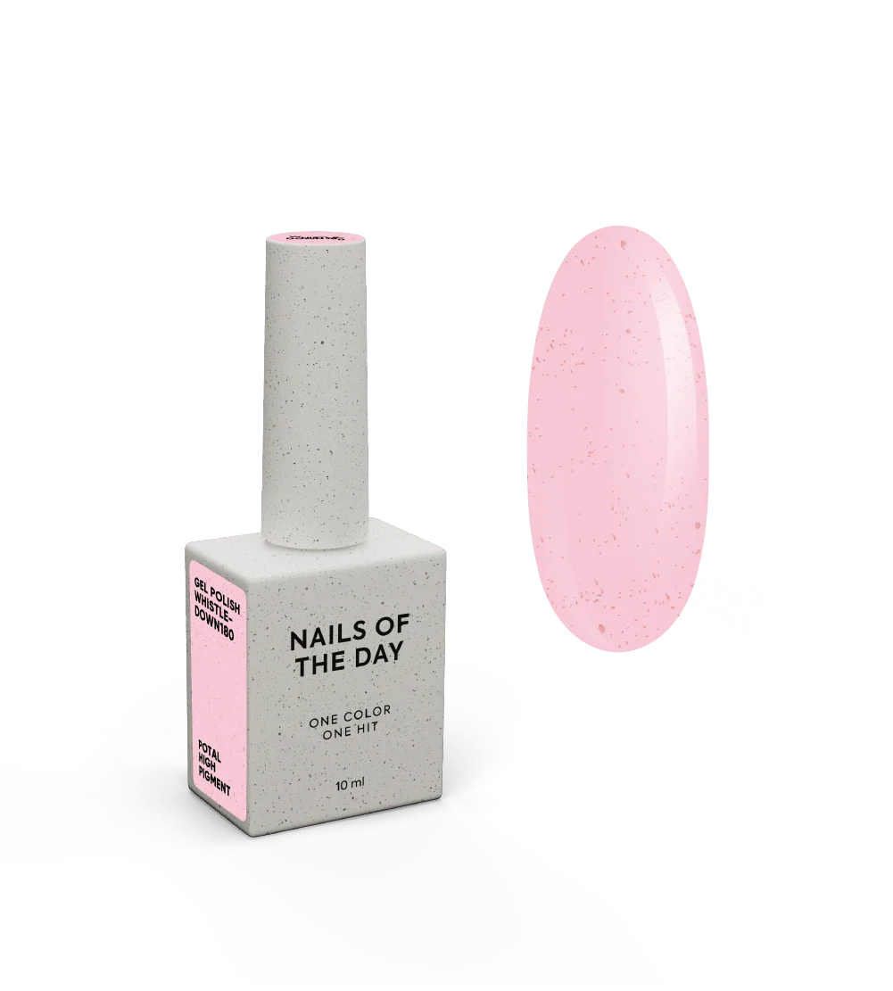 NAILSOFTHEDAY Let’s Special Whistledown — esmalte semipermanente rosa con brillo dorado, 10 ml