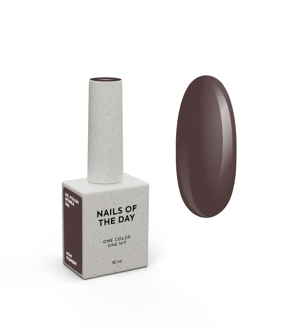 NAILSOFTHEDAY Let's Special Wonka - Esmalte semipermanente  de uñas  marrón apagado que cubre en una capa, 10 ml