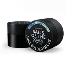 NAILSOFTHENIGHT Ariel gel 03 — gel constructor con escamas de yuki multicolores para uñas, 15 g