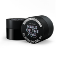 NAILSOFTHENIGHT Platinum gel - gel polish 01: esmalte semipermanente plateado con una densa capa metálica para uñas, , 12 ml