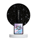 NAILSOFTHENIGHT Black Jack gel polish - esmalte semipermanente reflectante negro con brillo plateado para uñas, 10 ml