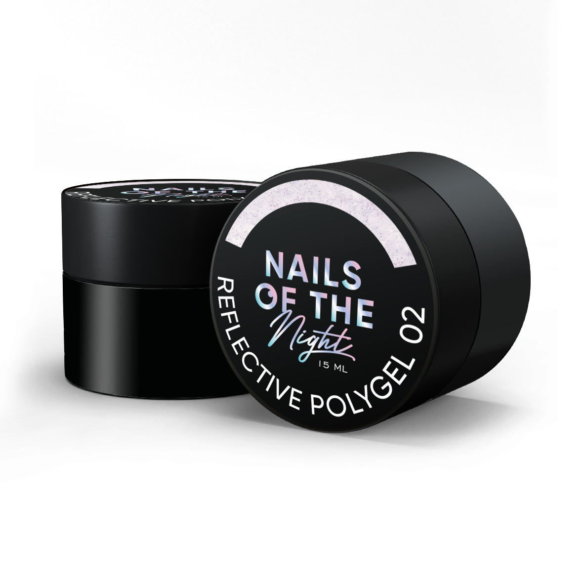 NAILSOFTHENIGHT Reflective Polygel 02: poligel reflectante líquido rosa pálido de nueva fórmula para uñas, 15 ml
