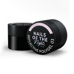 NAILSOFTHENIGHT Reflective Polygel 03 — poligel líquido reflectante de melocotón de nueva fórmula para uñas, 15 ml