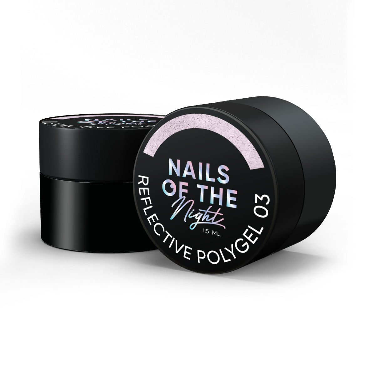 NAILSOFTHENIGHT Reflective Polygel 03 — poligel líquido reflectante de melocotón de nueva fórmula para uñas, 15 ml
