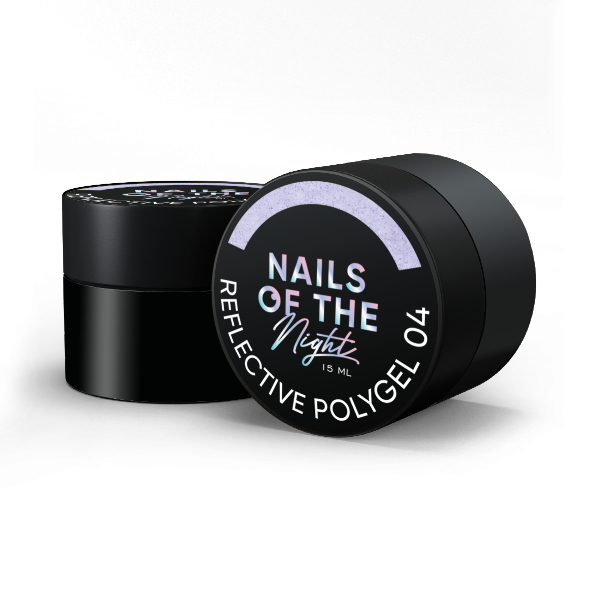 NAILSOFTHENIGHT Reflective Polygel 04 — Polygel reflectante líquido violeta de nueva fórmula para uñas, 15 ml