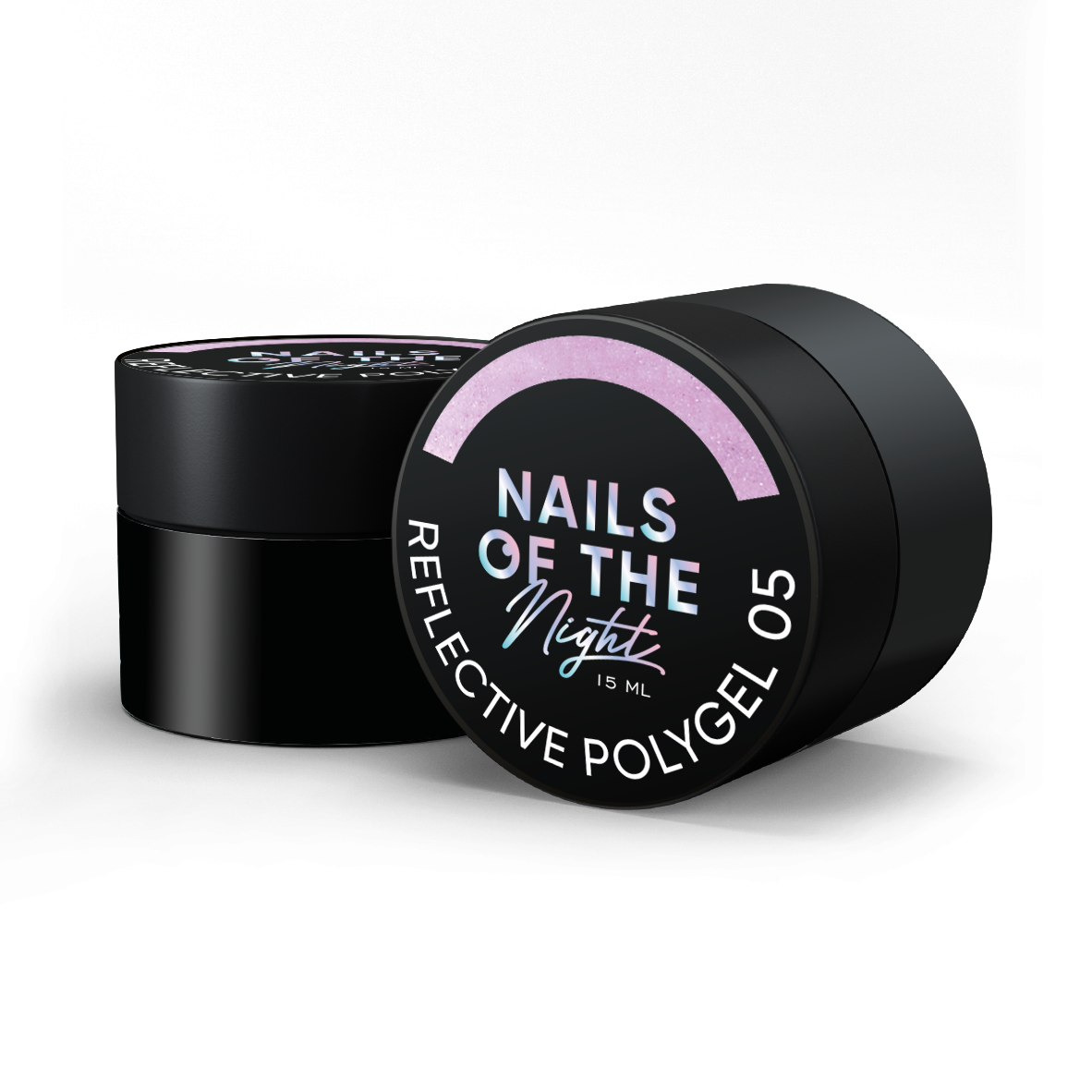 NAILSOFTHENIGHT Reflective Polygel 05 — Polygel líquido reflectante rosa de nueva fórmula para uñas, 15 ml