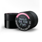 NAILSOFTHENIGHT Sparkle builder gel 03 — gel de construcción reflectante beige-rosa, 15 ml
