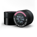 NAILSOFTHENIGHT Sparkle builder gel 06 — gel constructor reflectante melocotón, 15 ml