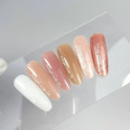 NAILSOFTHEDAY Polygel Shimmer 08 — Polígel rosa nude con shimmer plateado fino y intenso, 30 g
