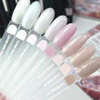 Nailsoftheday Cover base NEW Formula milk 05 — un tono lechoso, semitransparente con brillo rosa que intensifica el color y lo hace más cálido, una base de camuflaje para uñas, 10 ml.
