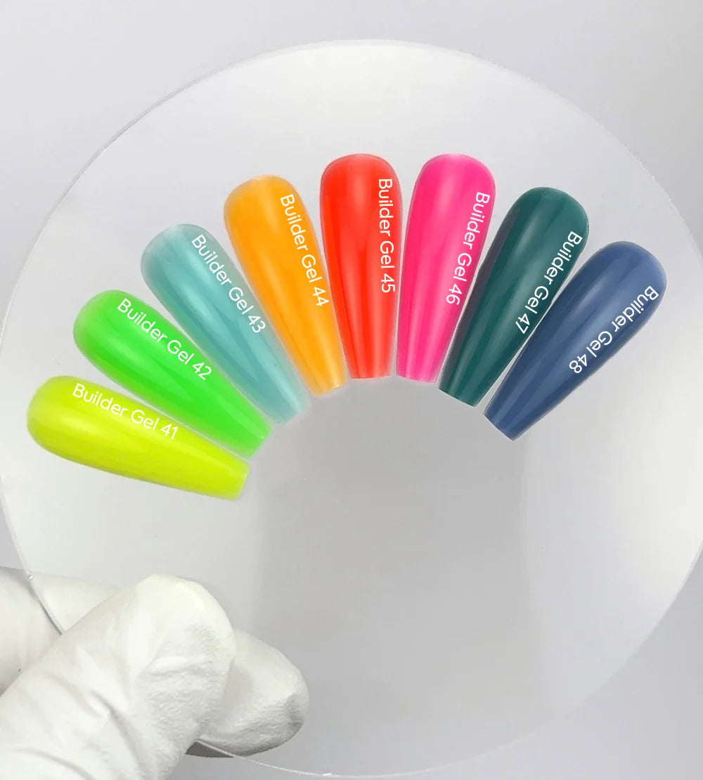 NAILSOFTHEDAY Builder Gel 43 — gel azul claro para extensiones de uñas, 15 ml