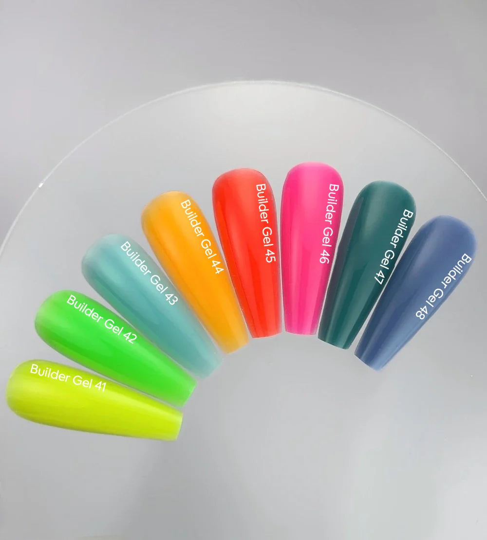 NAILSOFTHEDAY Builder Gel 47 — gel turquesa para extensiones de uñas, 15 ml