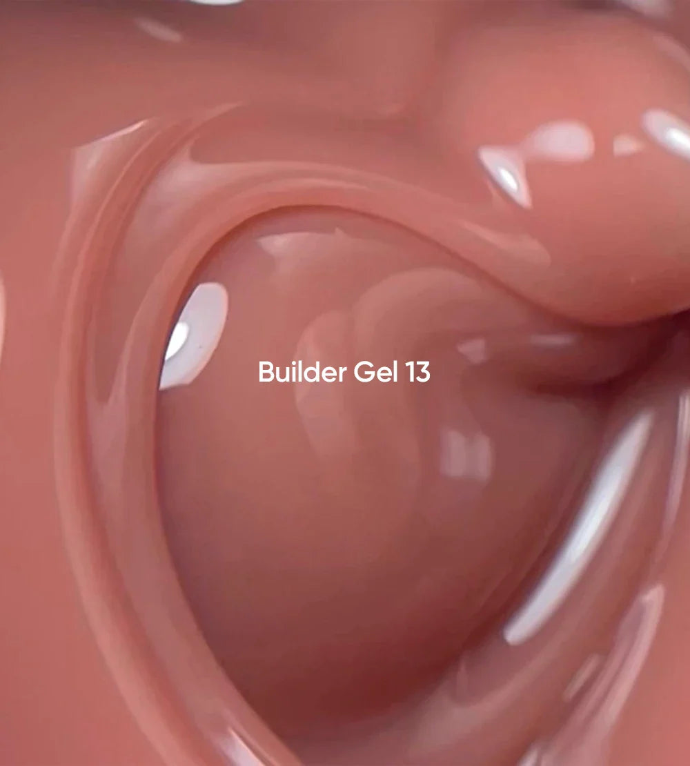 NAILSOFTHEDAY Builder Gel 13 — gel caramelo oscuro para extensiones de uñas, 15 ml