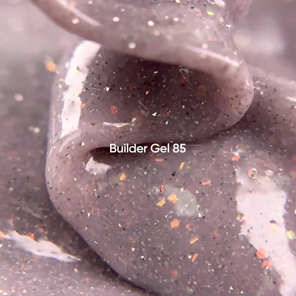 NAILSOFTHEDAY Builder Gel 85 — builder gel rosa-lechoso reflectante con brillo opal, 15 ml