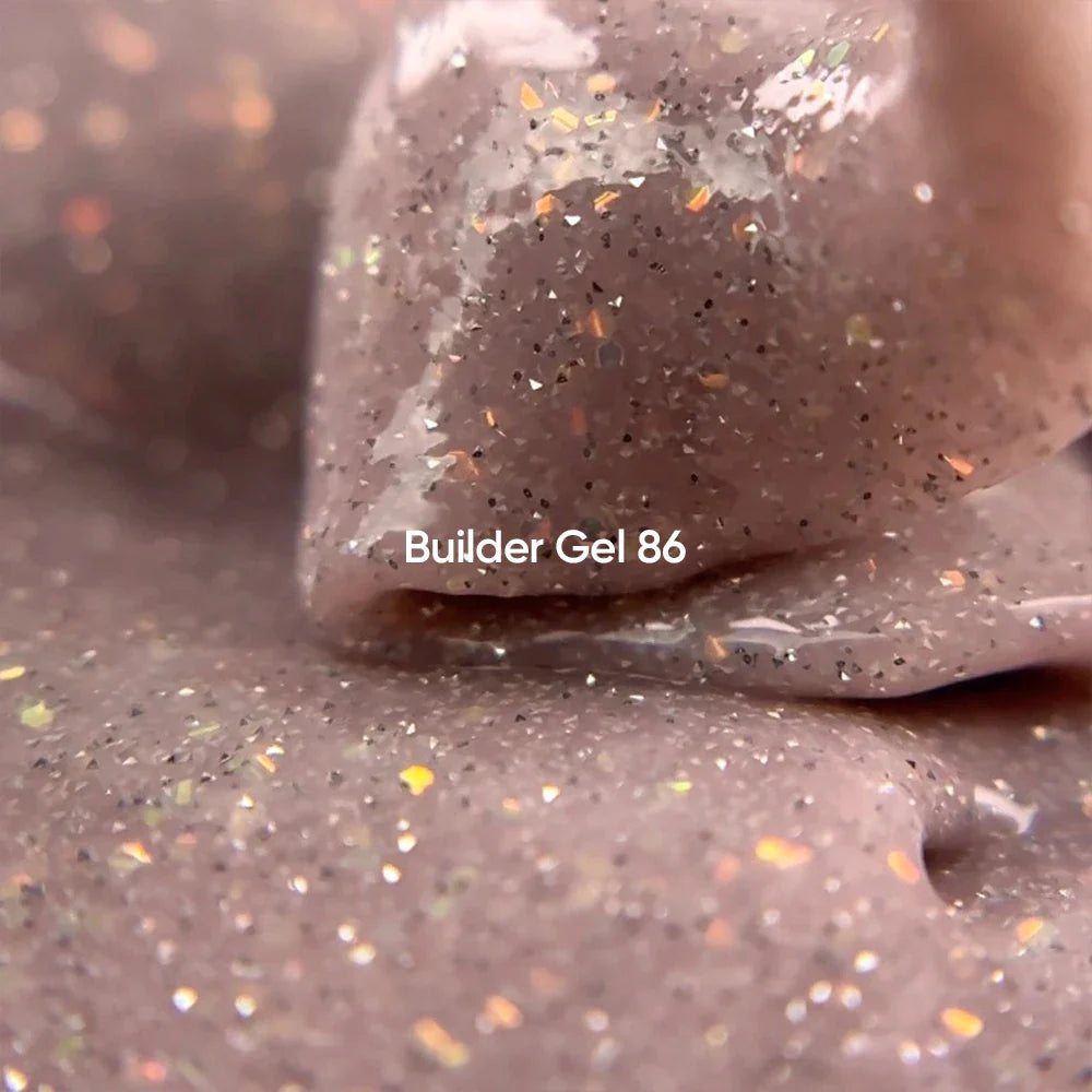 NAILSOFTHEDAY Builder Gel 86 — builder gel nude reflectante con brillo opal, 15 ml