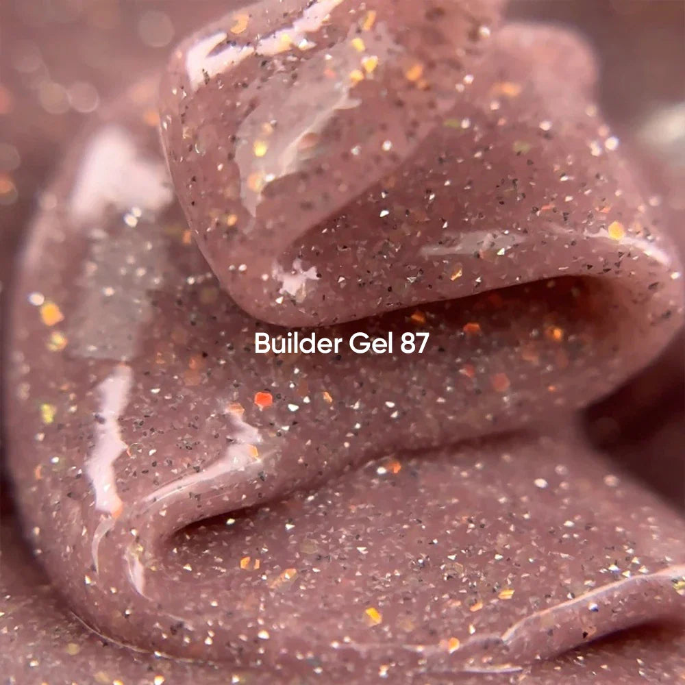 NAILSOFTHEDAY Builder Gel 87 — builder gel nude cálido reflectante con brillo opal, 15 ml