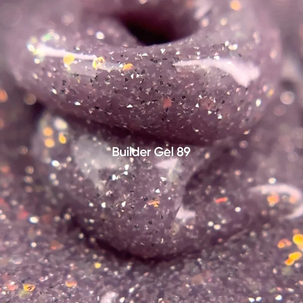 NAILSOFTHEDAY Builder Gel 89 — builder gel lavanda frío reflectante con brillo opal, 15 ml