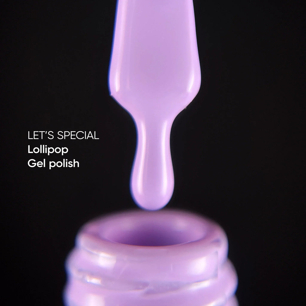 NAILSOFTHEDAY Let's Special Lollipop: esmalte semipermanente de uñas pastel violeta que cubre una capa, 10 ml
