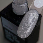 NAILSOFTHEDAY Potal base 14 – base lechosa suave con decoracion blanca elegante, 10 ml