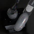 NAILSOFTHEDAY Potal base 15 – base lechosa suave con decoracion holográfica y elegante, 10 ml