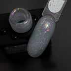 NAILSOFTHEDAY Potal base 15 – base lechosa suave con decoracion holográfica y elegante, 10 ml