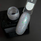 NAILSOFTHEDAY Potal base 16 – base lechosa suave con decoracion holográfica y elegante, 10 ml