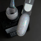 NAILSOFTHEDAY Potal base 16 – base lechosa suave con decoracion holográfica y elegante, 10 ml