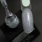 NAILSOFTHEDAY Potal base 17 – base lechosa suave con decoracion  holográfica y elegante, 10 ml