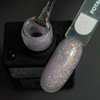 NAILSOFTHEDAY Potal base 18 – base lechosa suave con decoracion holográfica y elegante, 10 ml