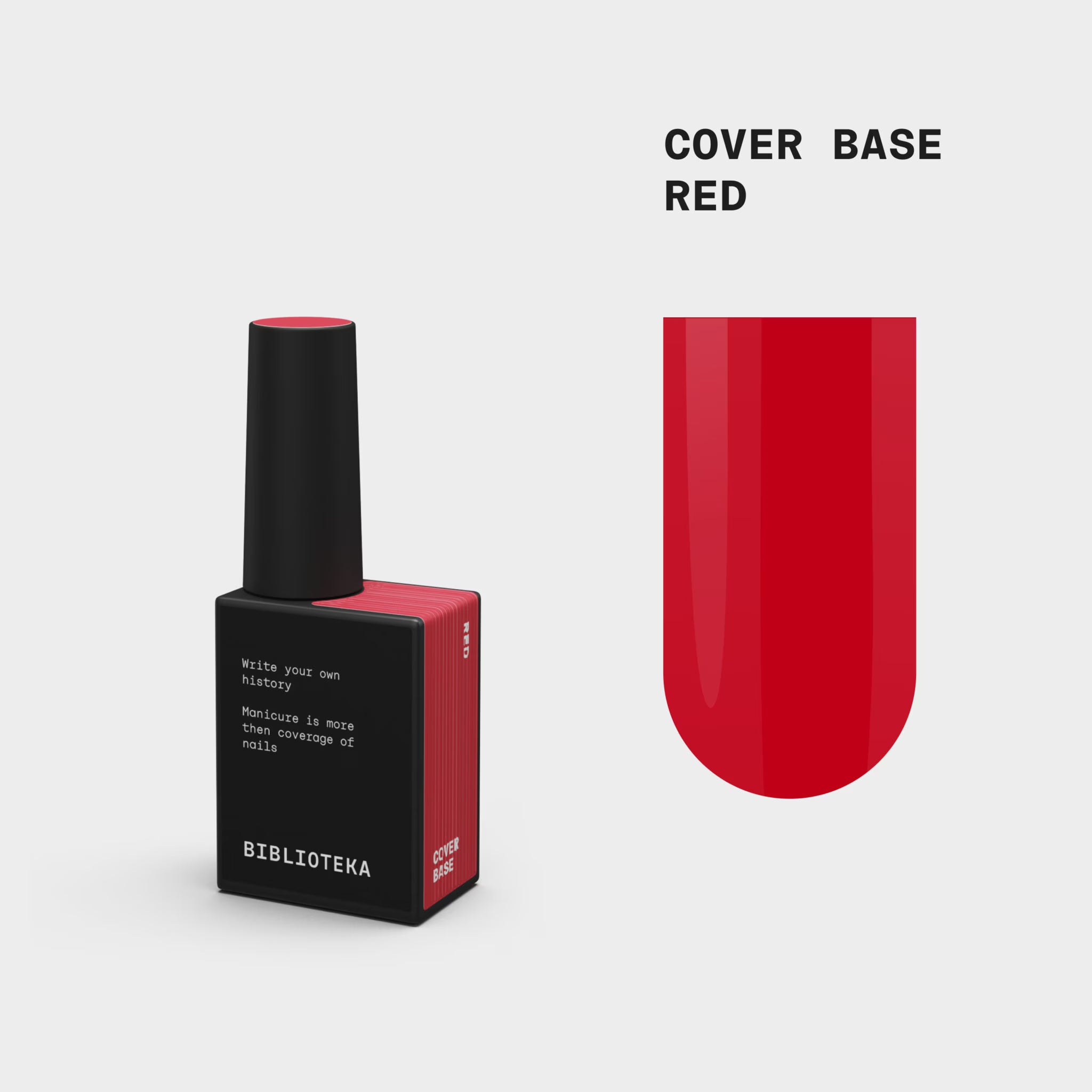 BIBLIOTEKA Cover Base Red — Roja, 10 ml