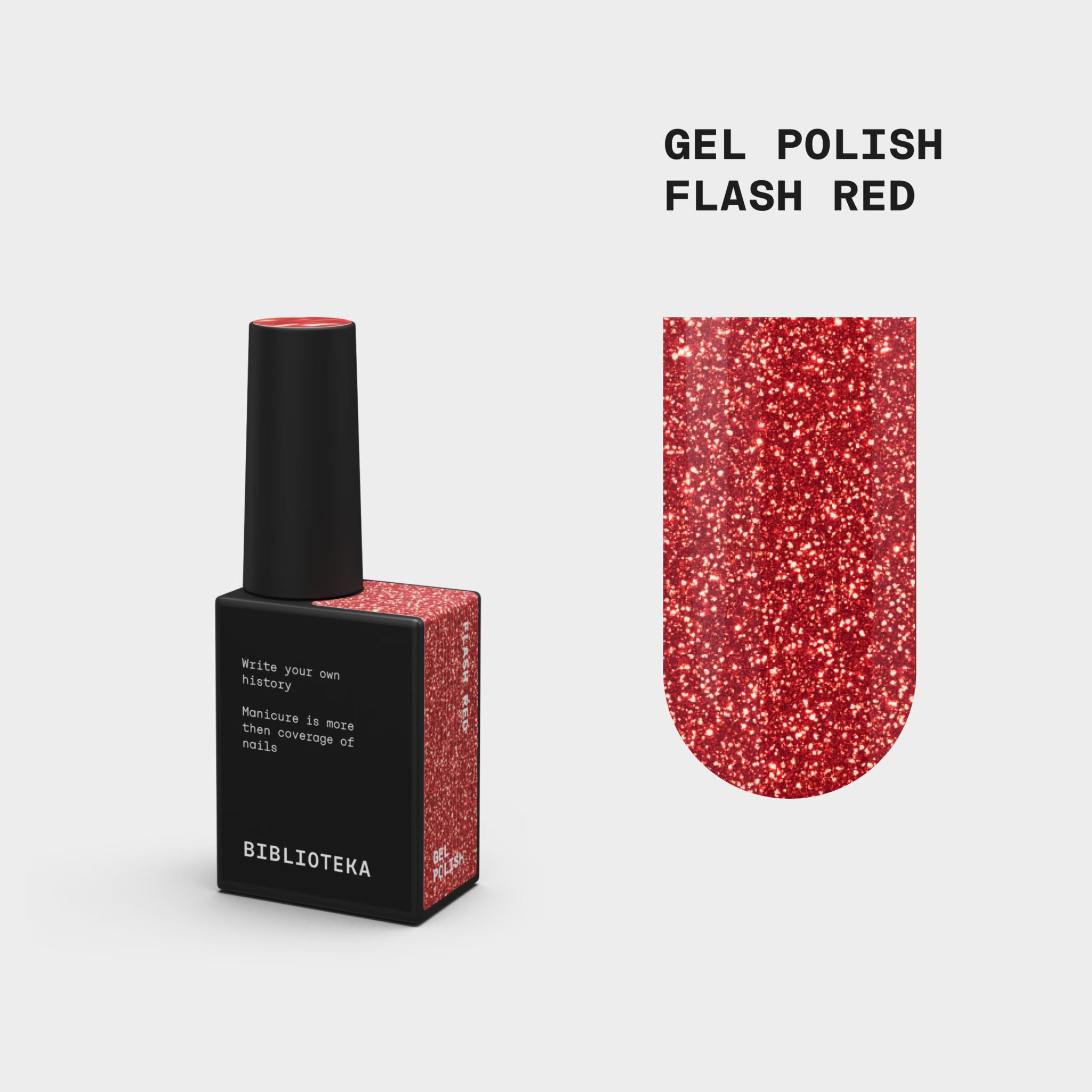 BIBLIOTEKA Esmalte reflectante Red – rojo, 10 ml