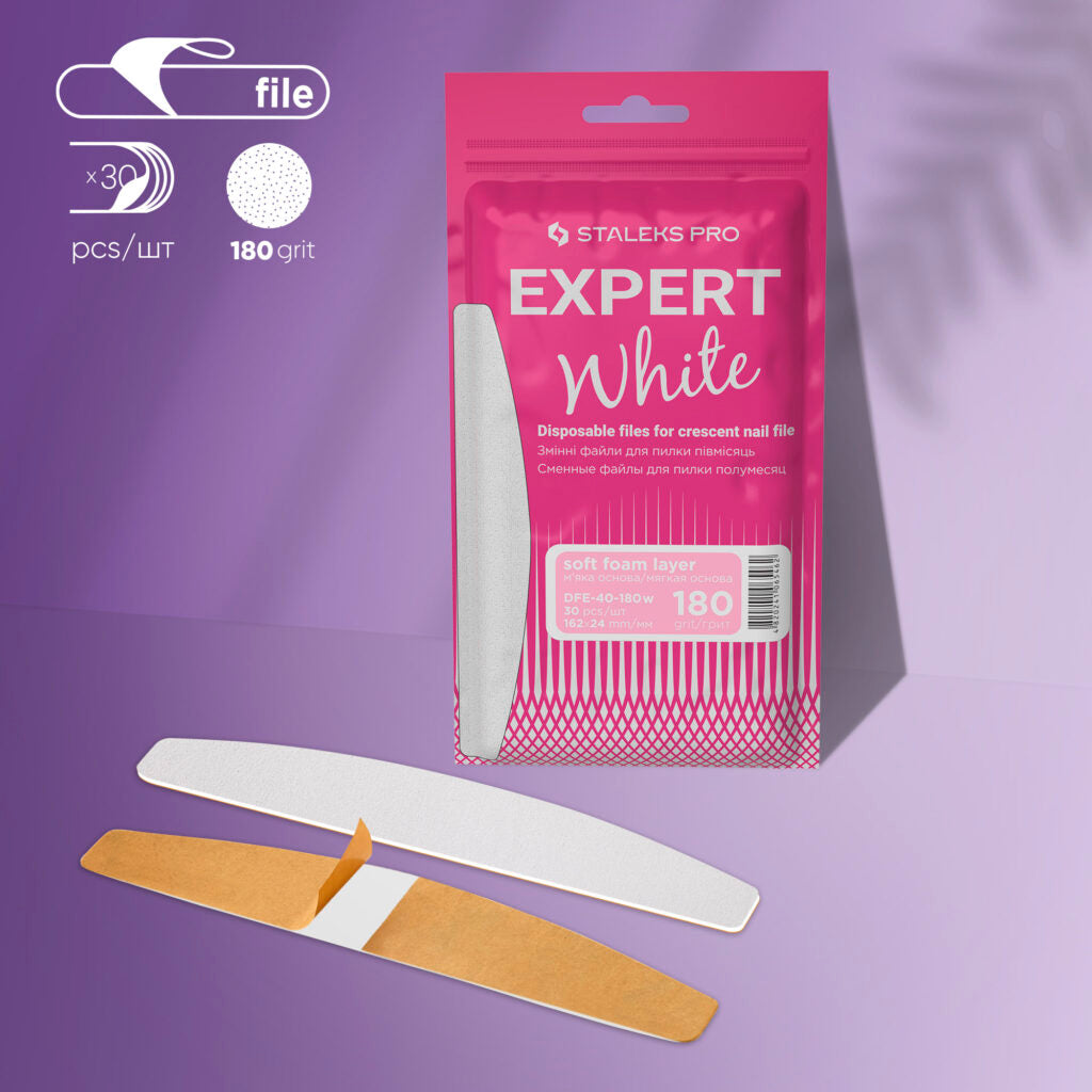 Recambios desechables con espuma. Saleks Pro Expert White. Curva, 25mm. 30 ud.