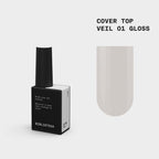 BIBLIOTEKA Gloss Cover TOP No. 01 Veil -  translúcido, 10 ml