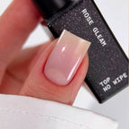 BIBLIOTEKA “ROSE GLEAM” TOP COAT SIN CAPA PEGAJOSA CON FILTRO UV , 10 ML