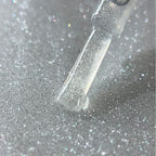 BIBLIOTEKA Top Coat sin capa pegajosa con filtro UV — Silver Glow, 10 ml