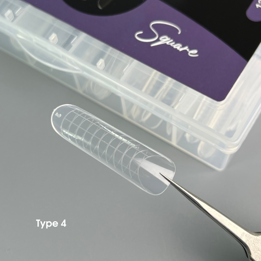 NAILSOFTHEDAY Dual Form Square (Type 4): formas superiores tipo cuadrado para uñas, 120 piezas