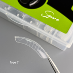 NAILSOFTHEDAY Dual Form Square (Type 7): forma superior tipo cuadrada para longitud de extensión media, adecuada para uñas que crecen hacia abajo, 120 piezas
