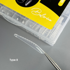 NAILSOFTHEDAY Dual Form Ballerina (Type 8): formas ruperiores estilo bailarina para uñas, 120 piezas